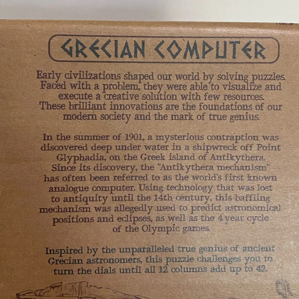 True Genius Grecian Computer Puzzle Brain Teaser Smart Challenge Wood Jigsaw NEW - Picture 3 of 3